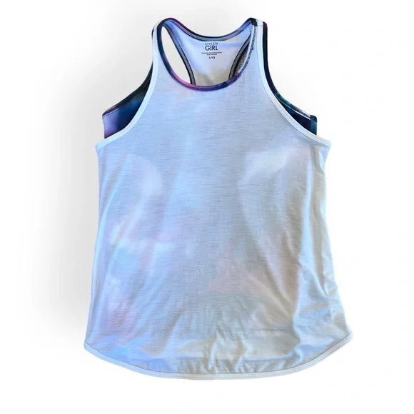 Athleta Girl • White Double the Fun Tank • Size L/12 - Picture 1 of 6